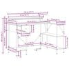 vidaXL Skrivebord Sonoma eik 120 x 79 x 86,5 cm Konstruert tre
