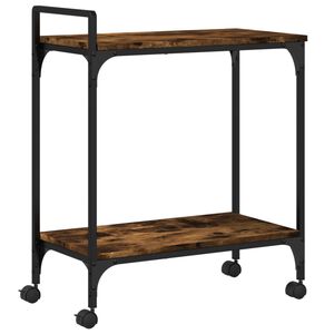 vidaXL Kj&oslash;kkentralle r&oslash;kt eik 60,5x31x72,5 cm konstruert tre