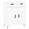 vidaXL Highboard hvit 69,5x34x180 cm konstruert tre
