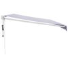 vidaXL Automatisk uttrekkbar markise bl&aring; og hvit 5x3 m