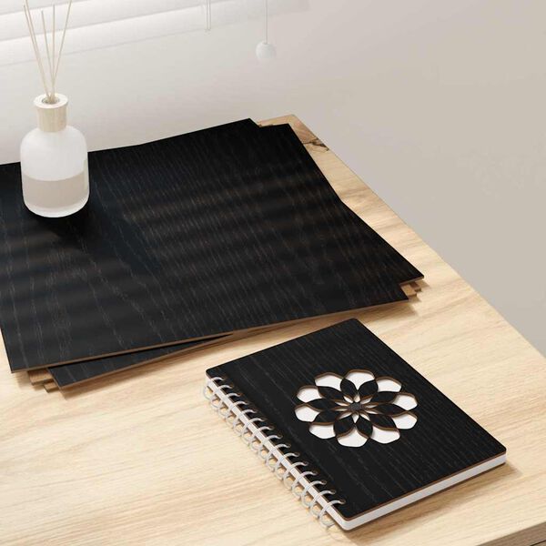 vidaXL Dekorpaneler 50 pcs Svart Eik 30 x 30 x 0,27 cm Konstruert tre