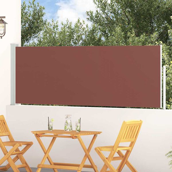 vidaXL Uttrekkbar sidemarkise 100x300 cm brun