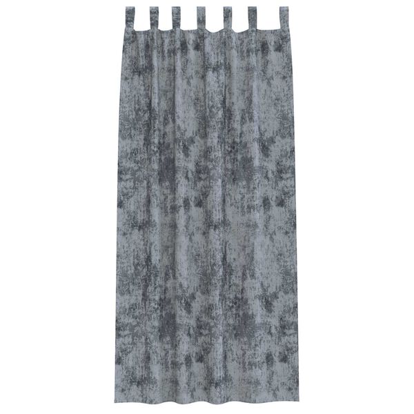 vidaXL Fl&oslash;yel Gardiner med gardiner 2 pcs S&oslash;lvgr&aring; 225 x 140 cm Fl&oslash;yel