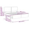 vidaXL Sengestamme med skuff med lagring Hvit 200 x 200 cm Ingeni&oslash;rtre