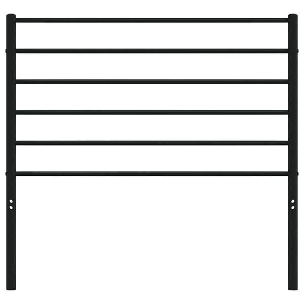 vidaXL Utskiftbar sengegavl i metall svart 80 cm