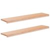 vidaXL Trappetrinn 2 stk. 120 x 30 x 2 cm Naturlig Massiv b&oslash;ketre