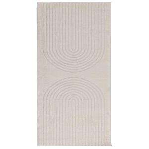 vidaXL Omr&aring;detepper Rektangul&aelig;r HUARTE Krem 150 x 80 cm Polyester