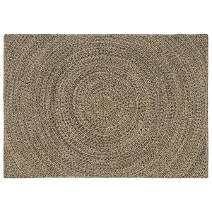 vidaXL Omr&aring;detepper Naturlig og svart 140 x 200 cm Jute