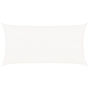 vidaXL Solseil HDPE rektangul&aelig;r 2x4 m hvit