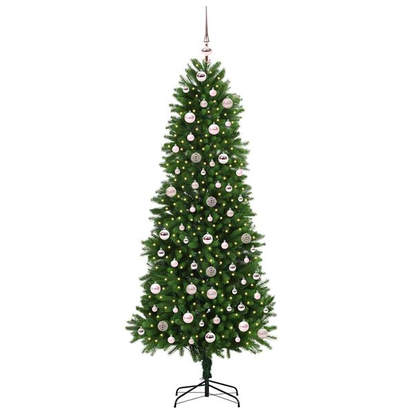 vidaXL Juletre med 300 LED med stativ gr&oslash;nn 240 cm PE