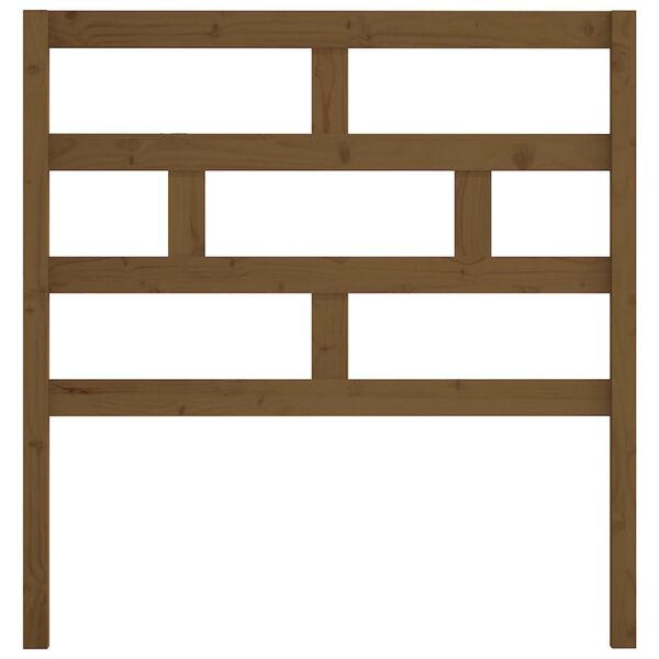 vidaXL Sengegavl honningbrun 81x4x100 cm heltre furu