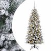 vidaXL Kunstig juletre med julekuler 150 cm 150 LED-lys Varmhvit