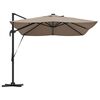 vidaXL Kipp Roma Parasol med lås Gråbrun og Svart 352 x 251 x 265 cm