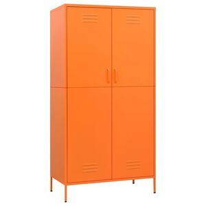 vidaXL Garderobe oransje 90x50x180 cm st&aring;l