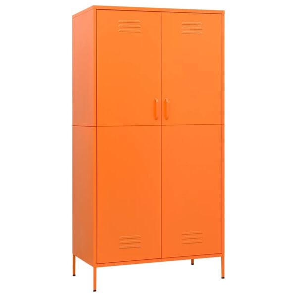 vidaXL Garderobe oransje 90x50x180 cm st&aring;l