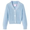 Cardigan for barn strikket bl&aring; 92