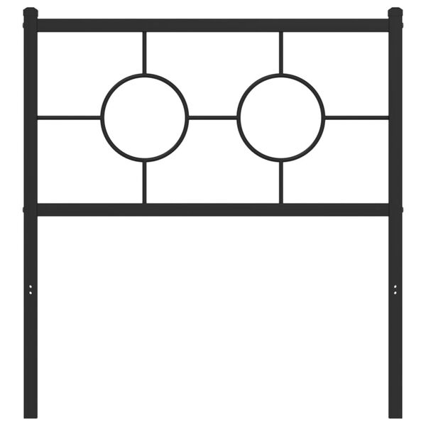 vidaXL Utskiftbar sengegavl i metall svart 80 cm