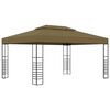 vidaXL Paviljong 3x4 m gr&aring;brun 180 g/m&sup2;