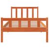 vidaXL Sengeramme uten madrass voksbrun 90x190 cm heltre furu