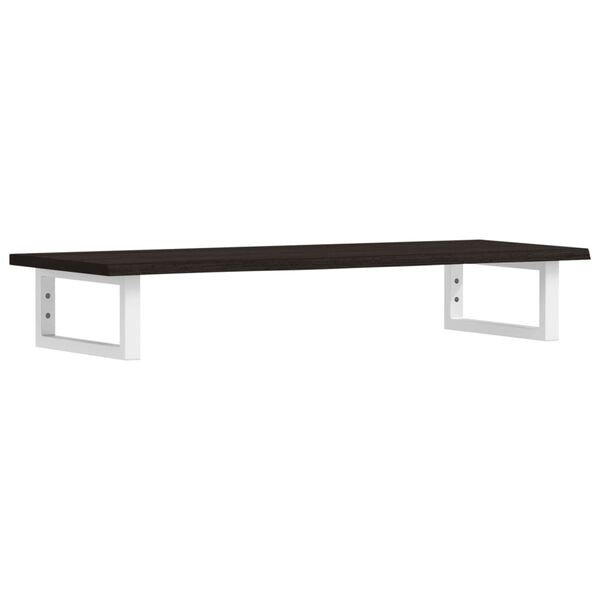 vidaXL Servanthylle veggmontert st&aring;l og heltre eik