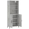 vidaXL Highboard betonggr&aring; 69,5x34x180 cm konstruert tre