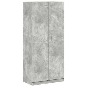 vidaXL Garderobe betonggr&aring; 90x52x200 cm konstruert tre