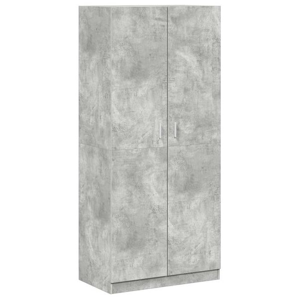 vidaXL Garderobe betonggr&aring; 90x52x200 cm konstruert tre