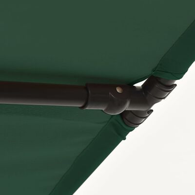 vidaXL Parasoll med aluminiumsstang 2x1,5 m grønn
