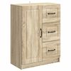 vidaXL Serviesskap Sonoma eik 66 x 34,5 x 87 cm Konstruert tre