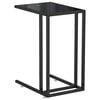 vidaXL Sidebord for PC svart 50x35x65 cm herdet glass