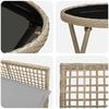 vidaXL Hage Bistro Sett 3 pcs Beige Poly rattan
