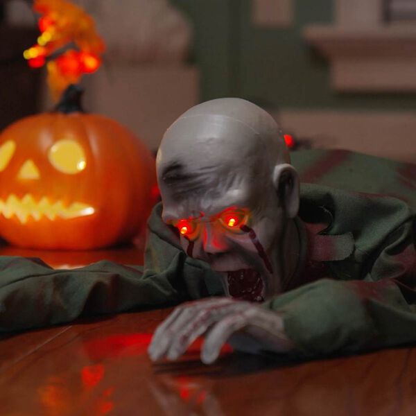 vidaXL Halloween Krypende Zombie gr&oslash;nn 112 x 25.5 x 21.5 cm Polyester