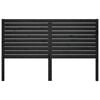vidaXL Sengegavl svart 156x4x100 cm heltre furu