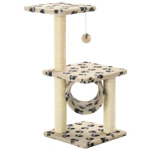 vidaXL Kloretre med klorestolper i sisal 65 cm poteavtrykk beige