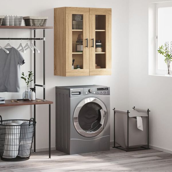 vidaXL Veggskap sonoma eik 69,5x34x90 cm