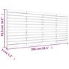 vidaXL Veggmontert sengegavl hvit 206x3x91,5 cm heltre furu