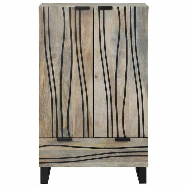 vidaXL Medieoppbevaringsskap og -hyller Hvit og svart 60 x 33 x 100 cm