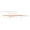 vidaXL Sengeramme heltre furu 200x200 cm hvit