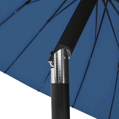 vidaXL Parasoll med aluminiumsstang 270 cm asurblå