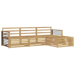 vidaXL Utend&oslash;rs sofa-sett 4 pcs Hvit Solid akasietre