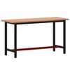 vidaXL Arbeidsbenk 150x55x81,5 cm heltre b&oslash;k og metall