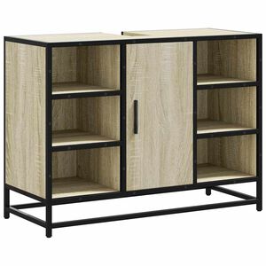 vidaXL Baderomsskap Sonoma eik 80x33x60 cm konstruert tre