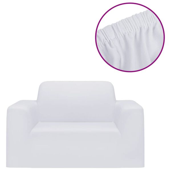 vidaXL Sofaovertrekk polyester hvit