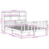 vidaXL Seng med bokhylle uten madrass voksbrun 160x200 cm heltre
