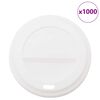 vidaXL Papir kaffekopp lokk &Oslash;90 mm 12oz og 16oz 1000 stk hvit plast