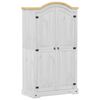 vidaXL Garderobe Corona hvit 102x52x186 cm heltre furu