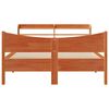 vidaXL Sengeramme med hodegavl voksbrun 140x190 cm heltre furu