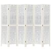 vidaXL Romdeler 6 paneler hvit heltre keisertre