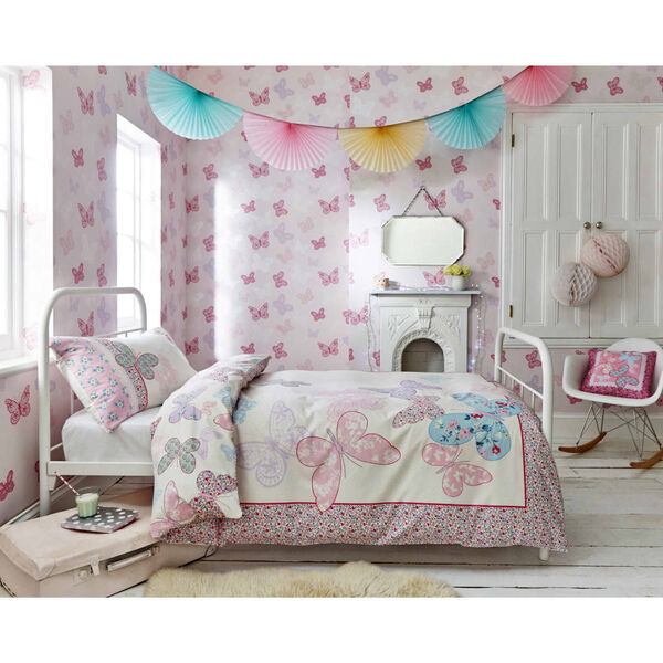 Kids at Home Veggpanel Butterfly pink 100114