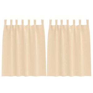 vidaXL M&oslash;rkleggende Gardiner med Ringer 2 pcs Krem 140 x 140 cm